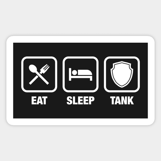 Eat Sleep Tank - Tanker Gaming Sticker by turbopower